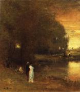 George Inness Over the River oil on canvas